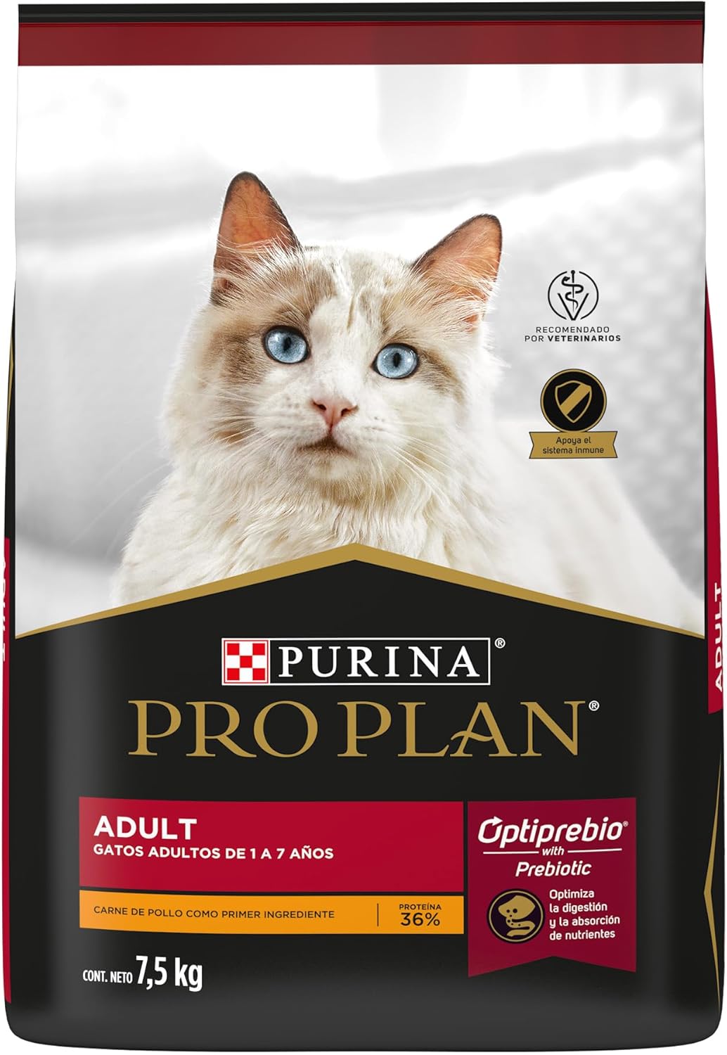 Purina Pro Plan. Gato adulto. Con optiprebio. 7.5 kg