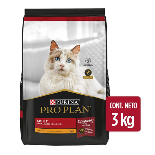 Purina Pro Plan. Gato adulto. Con optiprebio. 3 kg